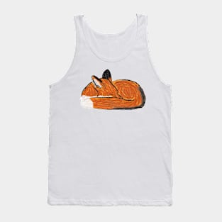 Artwork showing a Sleeping Red Fox I Tank Top